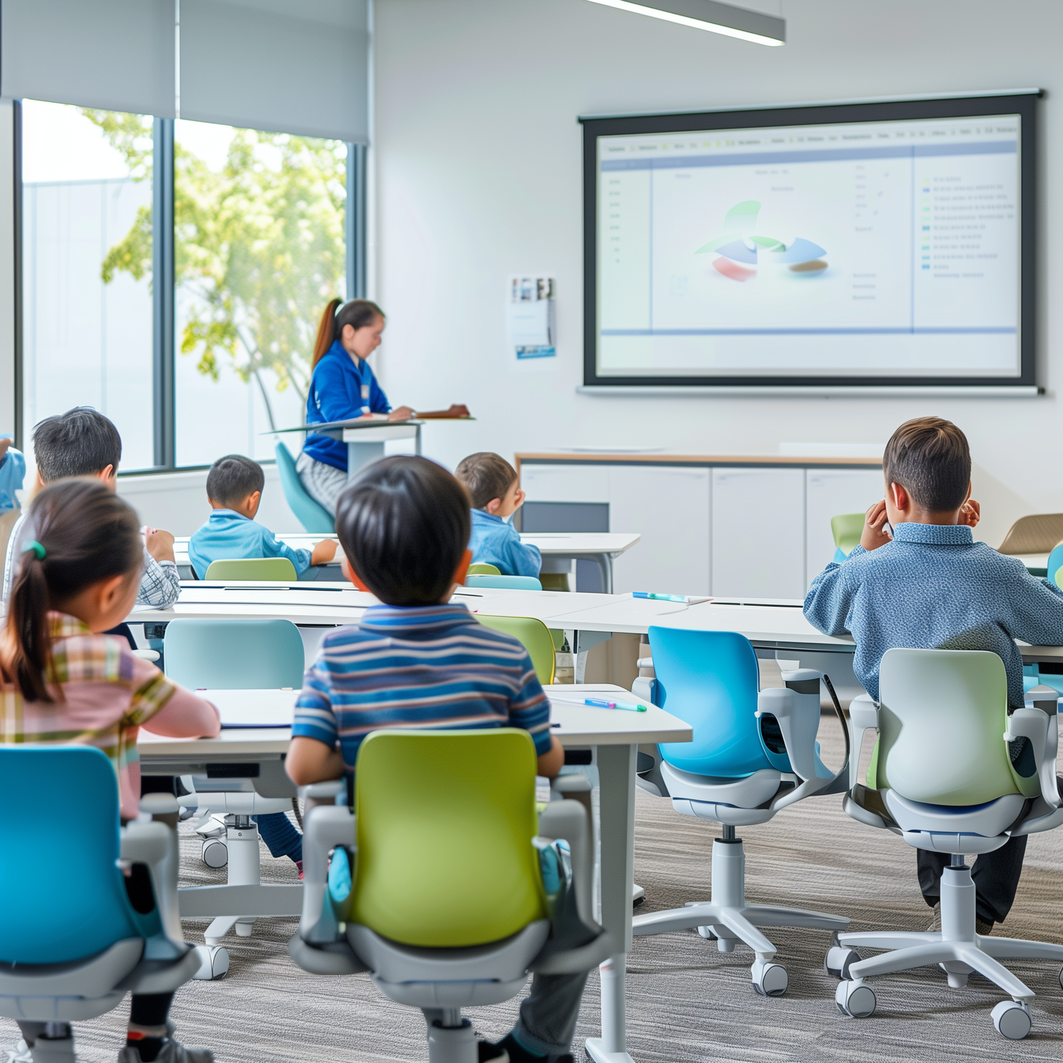 Classroom showcasing ergonomic and versatile educational furniture design impacting the learning process.
