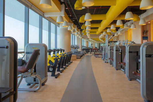 State-of-the-art gym interior at AlMoosa Tower, furnished and fitted by Atelier 21 KSA | مفن الرسام. As أفضل شركة تنفيذ تشطيبات داخلية في السعودية and Top Interior Fit-out Company in Riyadh, we delivered premium fitness facility solutions. Combining style and function, our work reflects أفضل مصمم داخلي في الرياض and Top Furniture Supplier in Saudi Arabia, showcasing innovation and quality in modern wellness spaces. 2