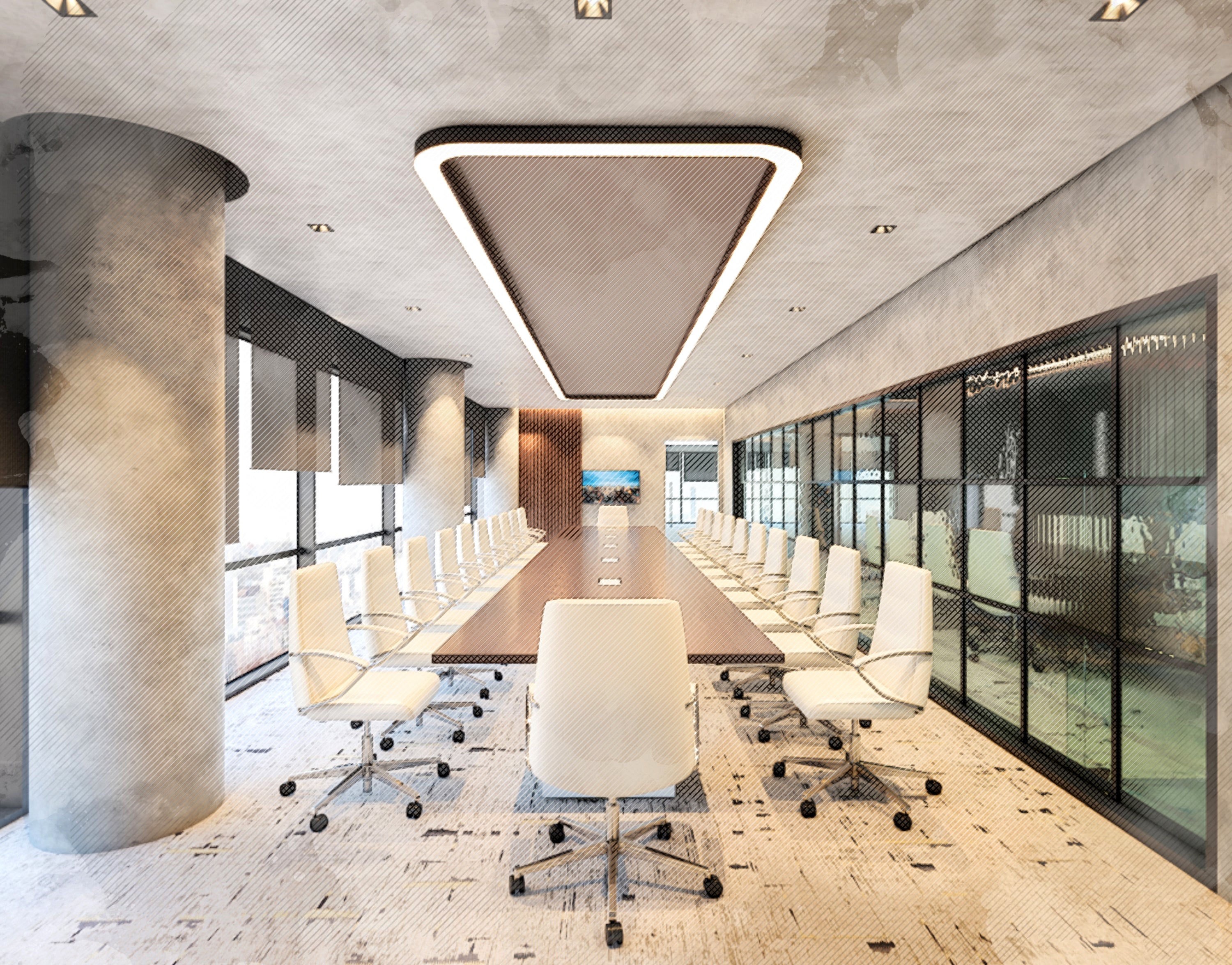 Modern Office Interior Design by Atelier 21 KSA for Oud Real Estate