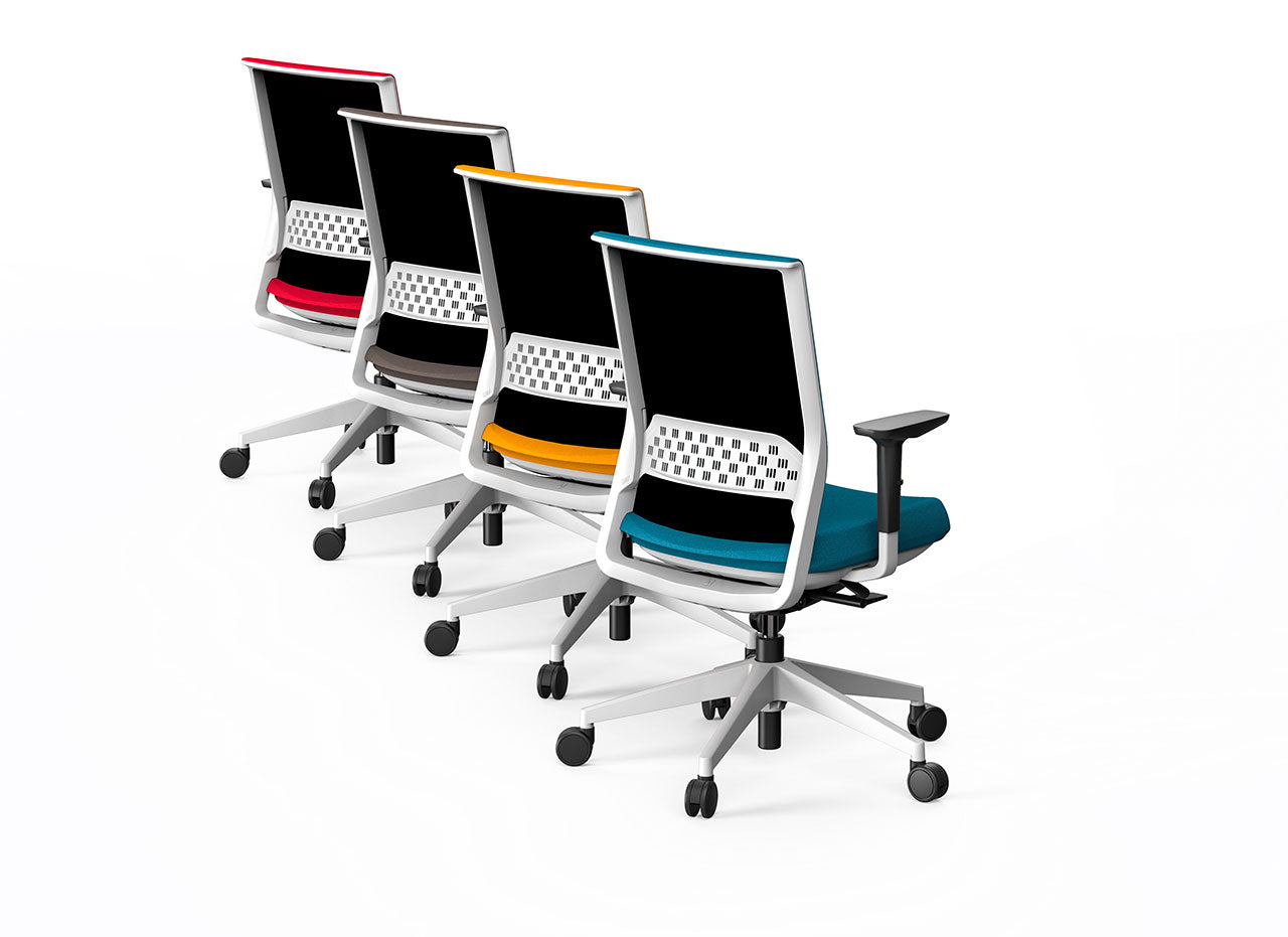 Stay task chair from Actiu Spain – ergonomic, adjustable, and designed for long-term comfort with breathable mesh back and intuitive controls – ideal for modern offices and workstations – available in multiple finishes – provided by Atelier 21 KSA, Top Interior Fit-out Company in Saudi Arabia and Riyadh. كرسي ستاي من Actiu إسبانيا – كرسي عمل مريح وقابل للتعديل بظهر شبكي مريح وتحكم ذكي – مثالي لمكاتب العمل الحديثة – مقدم من مفن الرسام، أفضل شركة تصميم داخلي وتشطيب في السعودية والرياض.
