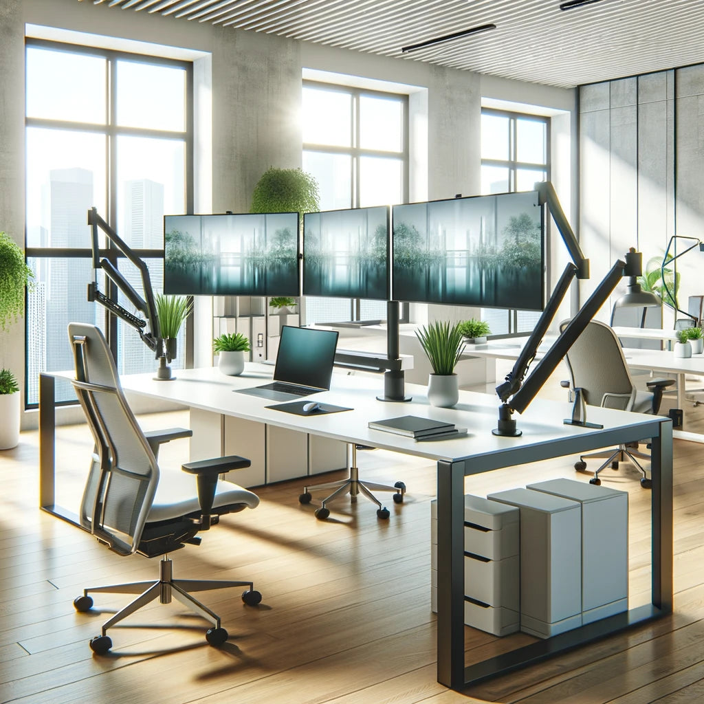 Monitor Arms, Workspace Efficiency, Ergonomic Benefits